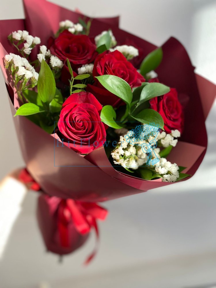 Букет цветов Хлопья радости Букет цветов из: Розы